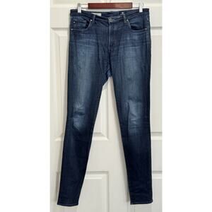 AG Adriano Goldschmied Size 30R Blue Jeans The Middi Skinny Mid-Rise Legging
